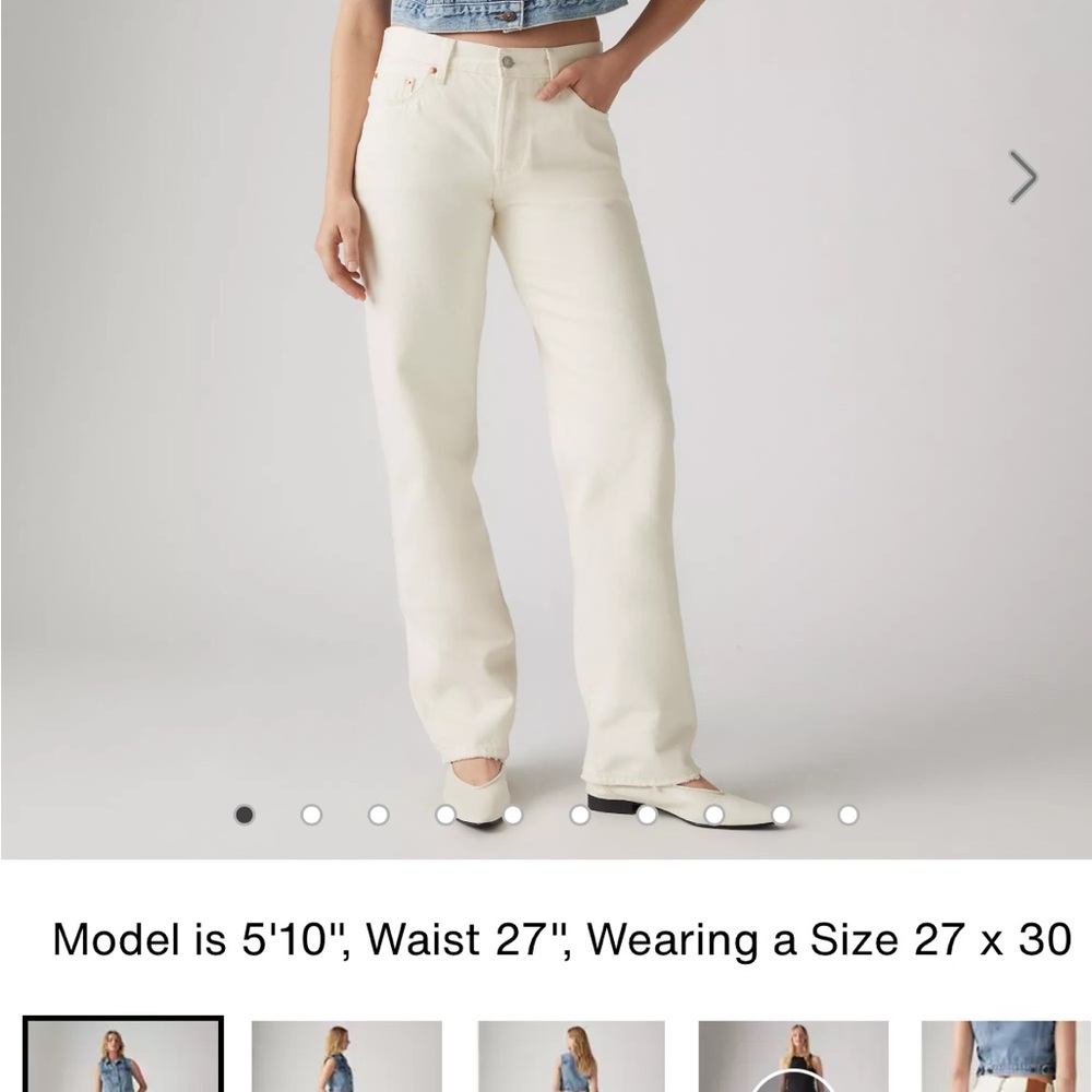 Levi's Women's Straight Leg White Jeans